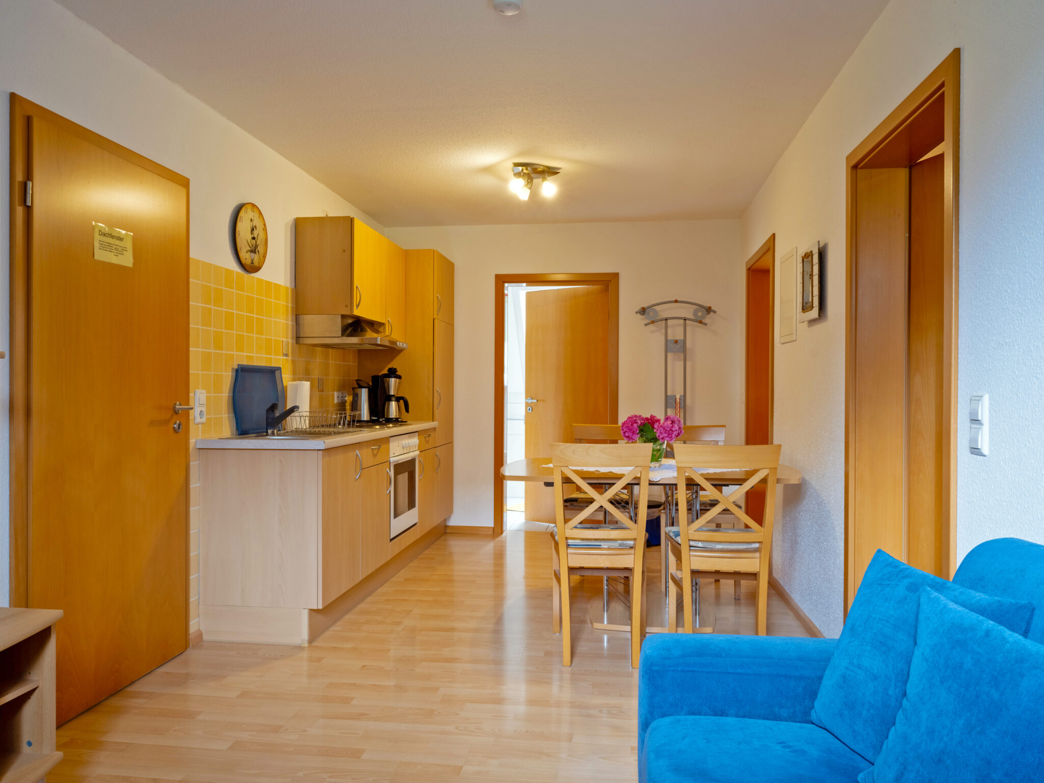 Wohnküche in der "Blauen Stube" (Ferienwohnung 3) im Ferienhaus Zimmermann Zell im Schwarzwald